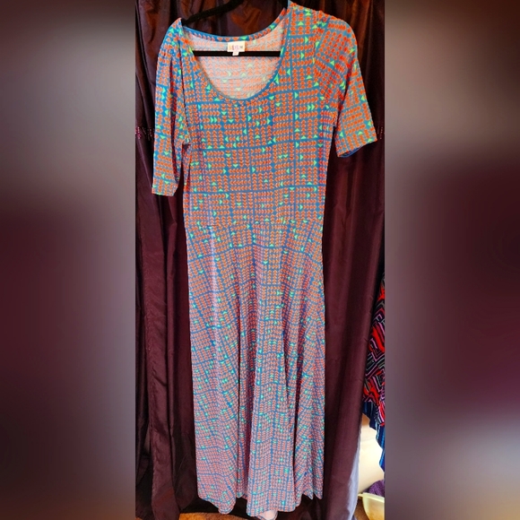 LuLaRoe Ana Maxi Dress  Sz XL multi color NWOT BENIFITS CHARITY - Picture 1 of 3